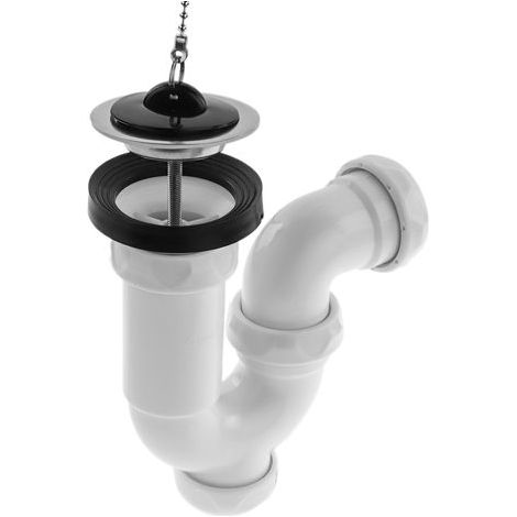 PrimeMatik - Sifón curvo extensible para lavabo-bidet 1"1/2 x ∅ 70 mm (1/5)