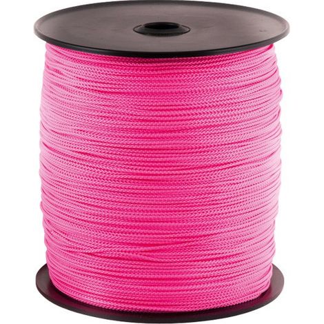 Drisse polypropylène tressée fluo rose  LEVAC - 1,5 - 100 (1/2)