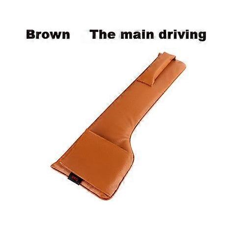 Poches de rangement en cuir PU pour siège auto, organisateur de voiture, coussinet anti-fuite pour fente de siège, rembourrage doux (1 pièce, marron principal)