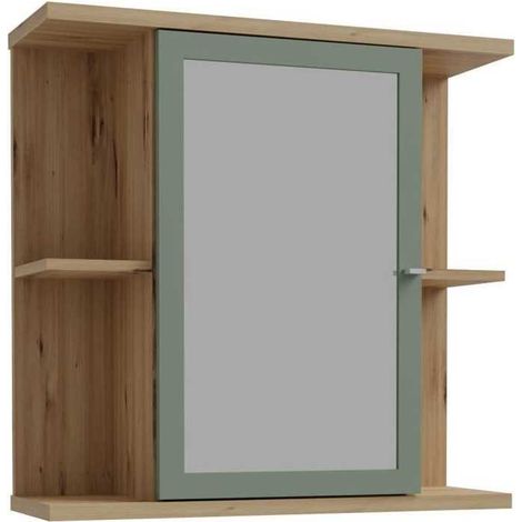 Armadio sospeso Forte CMPV063M888 Rovere artigianale Verde salvia 69,9x23,2x68,8 cm (1/5)