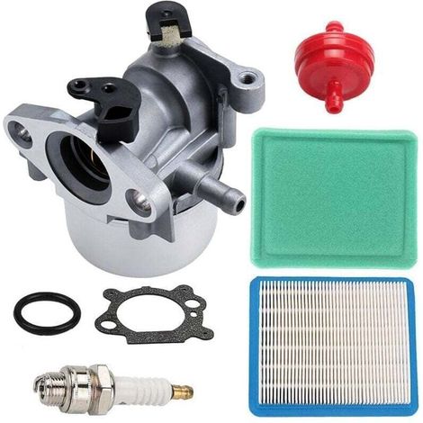 Carburateur 799868 avec filtre à air 491588S pour tondeuses à gazon Briggs & Stratton (modèles 498170, 694882, 698444, 694202, 498254, 798170, 799872, 790821, 497347, 498966, 497314). (1/3)
