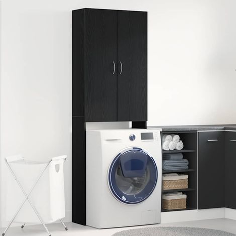 Mueble para lavadora roble negro 64x25,5x190 cm vidaXL (1/5)
