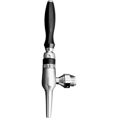 Rubinetto birra - Nordic, in acciaio satinato senza albero compensatore 5/8" + ugello robusto, lunghezza filettatura: 65 mm
