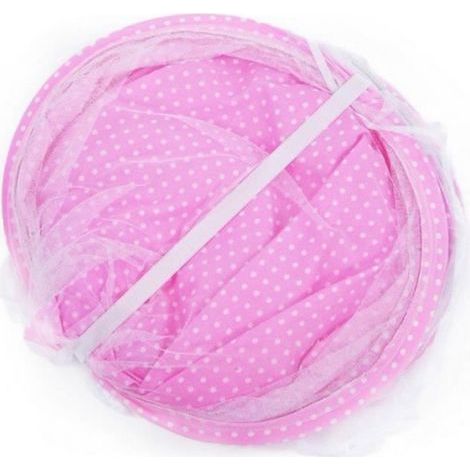 Tente Moustiquaire - Pliable - Pour Bébé - Lit Parapluie - 110 x 65 x 60 cm - Rose - Lot de 3