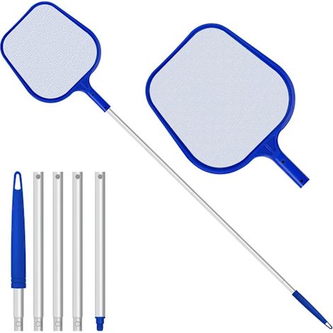 Épuisette de piscine, 120 cm, maille fine, nylon, pour ramasser feuilles, insectes et débris, compatible avec Bestway-AquaForge (1/4)