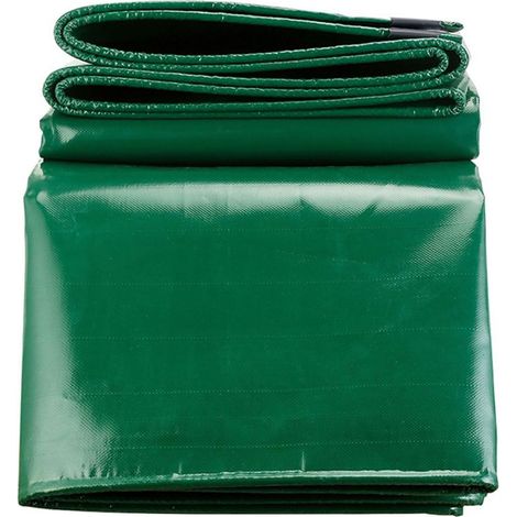 Bâche Imperméable Anti-UV, 1.5x2.5m 520g/m² PVC bâche avec Œillets, Résistante aux Intempéries et aux Déchirures, pour Meubles de Jardin Bois Piscine Trampo Vert (1/5)