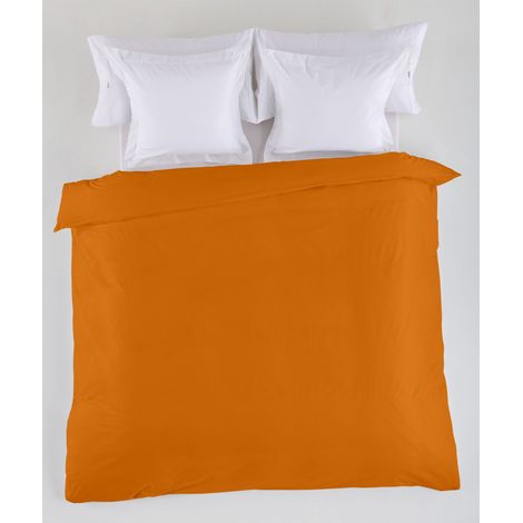 FUNDA NORDICA lisa color ocre - Cama de 180/200 (1 pieza) - 50% algodón / 50% poliéster - 144 hilos. Gramage: 115 (1/4)