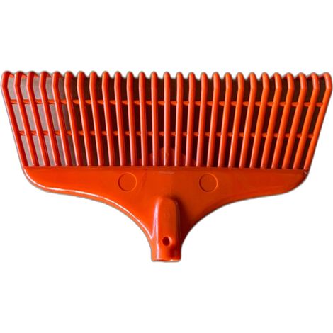 Kunststoff Fächerbesen-Kopf, 22 Zinken, Orange (1/3)