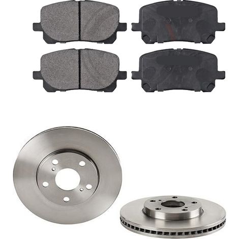 KIT FRENI ANTERIORI compatibile con TOYOTA AVENSIS VERSO (M2) - DISCHI + PASTIGLIE OEM: P 83 061 , P 83 043 / 16220 , 17618 /SOSTITUZIONE DIRETTA/BASSA POLVERE/SILENZIOSO