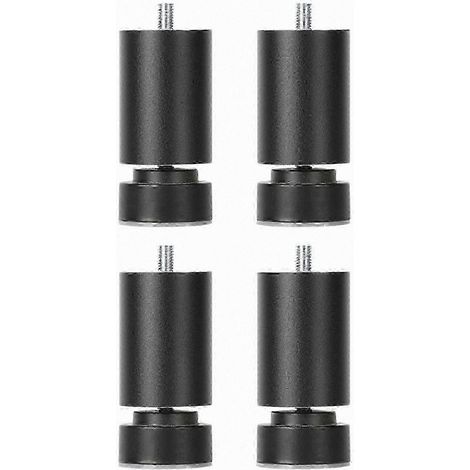 Pieds métalliques réglables et durables avec filetage M10 pour des solutions de support et de stabilité des meubles, noirs, 18 cm. (1/5)