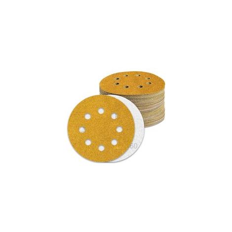 Disque Poncage 125mm Grain 60 Papier Poncer 100pcs Disques Abrasif pour Ponceuse Excentrique Papier de Verre (1/5)