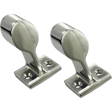 Main Courante de Bateau en Acier Inoxydable 316, 2 pièces, raccord d'extrémité Droite, matériel Marin Lourd de 7/8 Pouces et 1 Pouce for Tubes de 22mm et 25mm(25mm) (1/5)