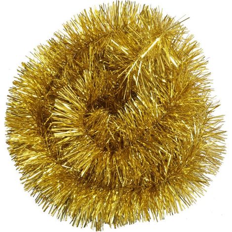 Catena per albero di Natale dorata in lamina metallizzata, diametro 7 cm, lunghezza 2 m (1/2)