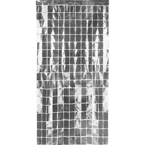 Rideau décoratif argenté en panneau, fond photo mural pour communion, 100 x 200 cm