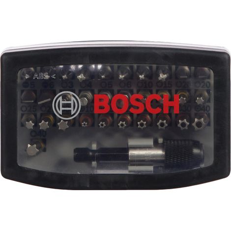 Bosch Accessories 2607017319 Set di Punte per Giravite, Nero, 1/4 Pollici (1/4)