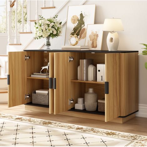 Madia 4 ante contenitore effetto legno 139 cm OKMYHOME (1/5)