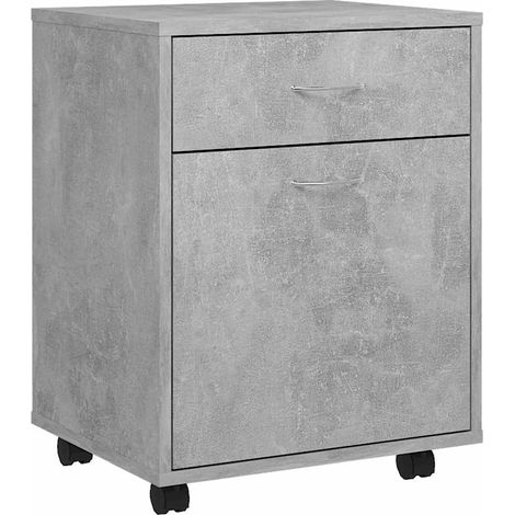 Rollschrank Betongrau 45x38x54 cm Holzwerkstoff vidaXL
