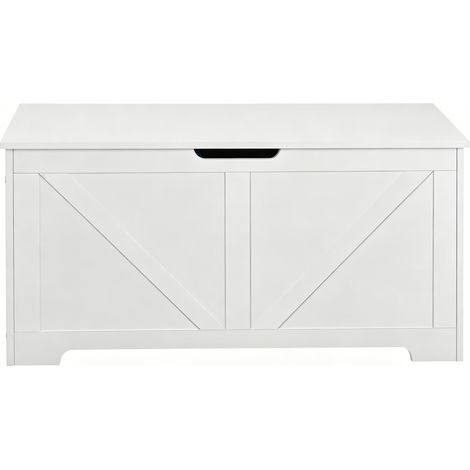 Panca portascarpe con contenitore nascosto bianca 100 x 40 x 47 cm HOMVRA (1/5)