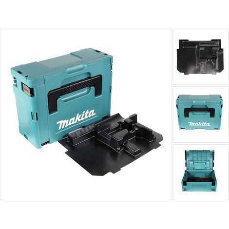 Makita – Coffret Système MAKPAC 2 – Insert universel pour perceuses visseuses à percussion – Dimensions extérieures 39,5x15,5x29,5cm – Empilable et transportable