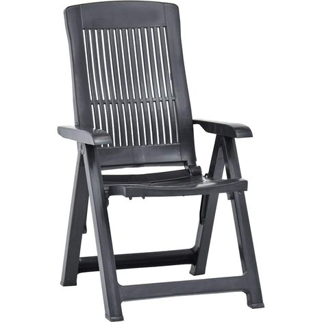 Maison Exclusive - Sillas plegables reclinables, 2 unidades, plás (1/5)