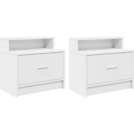 Maison Exclusive - Nachttische mit Schublade 2 Stk. Weiß 51x31x47