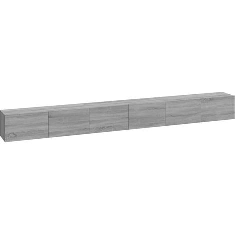 Set di mobili mobile buffet TV televisione soggiorno camera da letto soggiorno 3 pezzi sonoma pannelli in MDF grigio 020024630