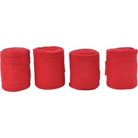 Lot de 4 bandages adhésifs respirants et résistants à l'usure pour pattes de chevaux et vaches (rouge). (1/5)