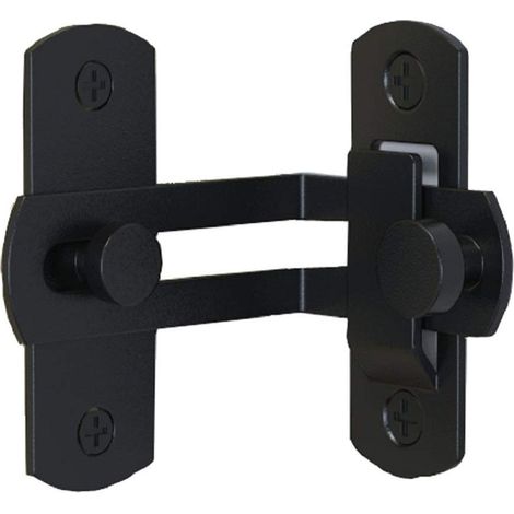 Verrou de porte rabattable à 90 degrés Boulon Porte de grange Serrure à angle droit Boucle de porte incurvée