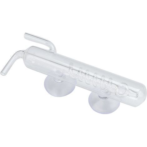 Compteur bulles CO2 – Verre cristal ultra-clair 15 cm – Fixation double ventouse – pour aquascaping et aquarium planté