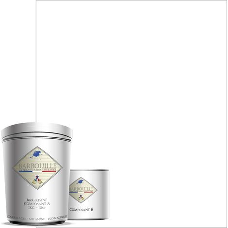 Peinture résine époxy 0,75L BRILLANT 10m² Blanc  Titanium