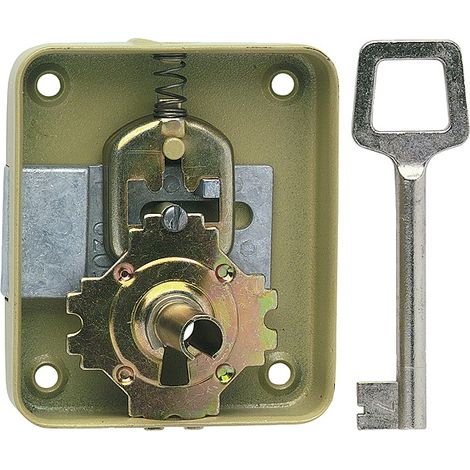 Serrure de meuble 70 façon PARIS avec canon de 40 mm axe 30 mm gauche - VACHETTE