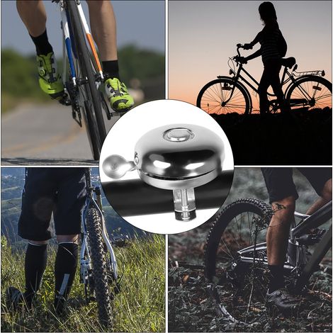 Sonnette de vélo rétro en métal, timbre puissant pour guidon - Équipement cycliste