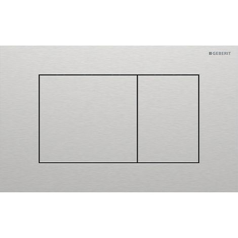 Placca Geberit Sigma40 Square Inox Spazzolato Doppio Tasto  115.629.FW.1 Acciaio Spazzolato