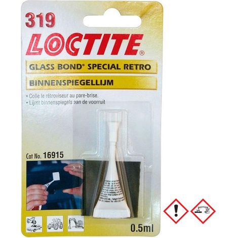 Colle verre métal Loctite 319 – Assemblage rétroviseur sur pare-brise – Prise rapide 1 minute – Contenance 0.5 ml