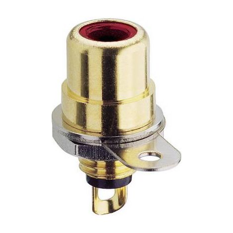 Cinch/RCA embase femelle, verticale Lumberg BTO 1 V-RD Nombre de pôles: 2 rouge 1 pc(s) (1/2)