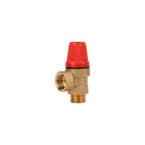 Valvola di sicurezza in ottone G1/2″ DN15 6 bar Scarico acqua, olio e gas Sicurezza domestica e industriale (1/5)
