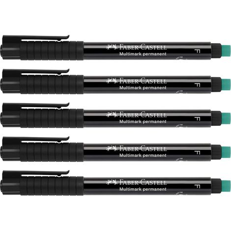 Marqueurs Multimark Permanent F noir, lot de 5 (1/5)