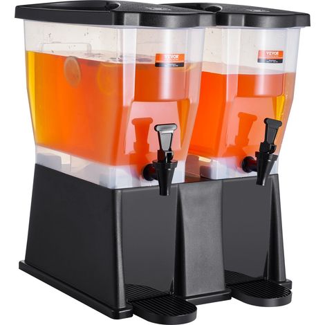 Distributeur de boissons 3 gallons x 2,distributeurs de jus en plastique avec support,idéal pour restaurants et fêtes (1/5)