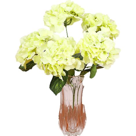 Bouquet De Fleurs Artificielles En Soie - Décoration Réaliste Pour Maison Et Fête - Vert - 1 Pièce (1/2)