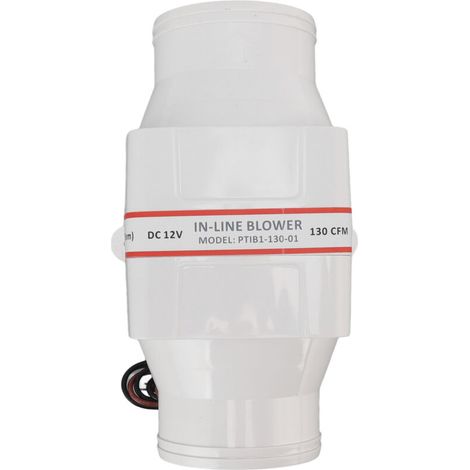 Ventilatore elettrico in linea da 12 V, ABS, per scafo marino, per sentina, per cabina marina, per ventilazione del motore, da 3 pollici (1/4)