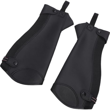 1 paire de demi-guêtres d'équitation microfibre agréables zippées junior unisexe XL (1/5)