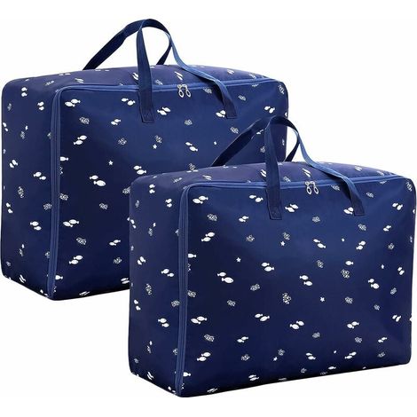 2 pezzi 105L Borsa portaoggetti per vestiti, Cassetto del letto, Borsa portaoggetti impermeabile sotto il letto per piumoni, cuscini, giocattoli, giacche, biancheria da letto (1/5)