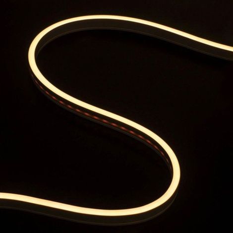 24V Bobina Striscia Led Neon Flex Bianco Caldo 3000K 10 Metri IP65 10W/M Tagliabile Dove Vuole