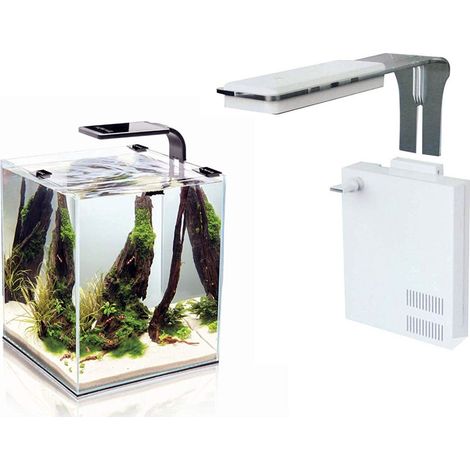 TrAdE Shop Traesio - Filtro Sterilizzatore Per Acquario Con Lampada 18 Led 350l/h Stimola Fotosintesi -