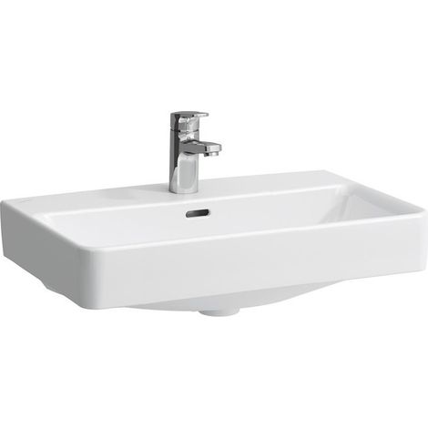 Lavabo à poser LAUFEN PRO S 600 x 380 mm, compact sans trop-plein, sans trou pour robinet blanc LAUFEN