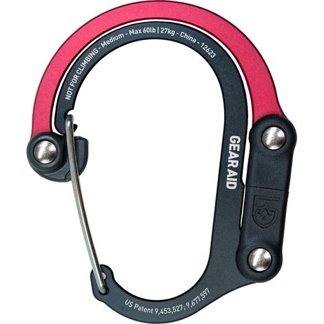 GEAR AID Mousqueton et Crochet (Moyen) pour Camping, Sac à Dos, valises et Garage (1/5)