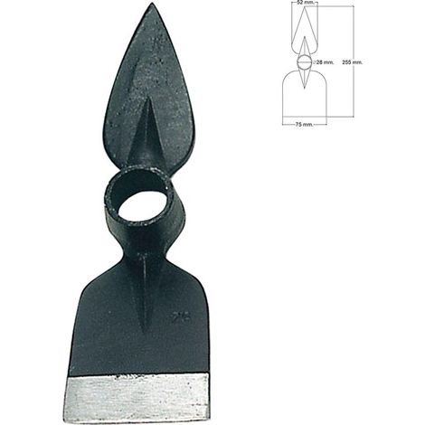 Hache forgée sans manche 218 / 600 grammes