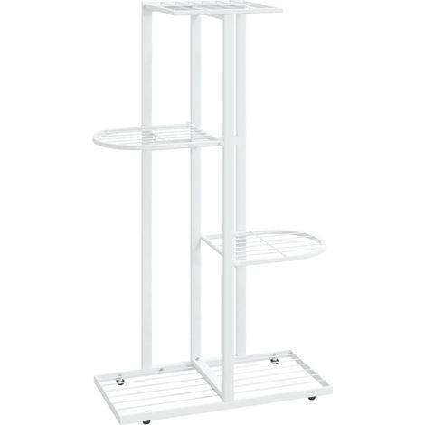 Portavaso portafiori 4 livelli 43 x 22 x 76 cm metallo bianco 020045159
