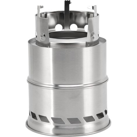 Réchaud à alcool miniature pour le camping et la randonnée, réchaud de camping en acier inoxydable avec sac de rangement et pieds hauts. (1/5)