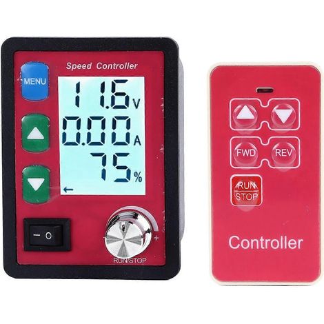 Variateur de vitesse moteur 15 A avec écran LCD, télécommande et protection contre les surcharges